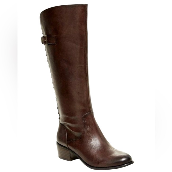 Arturo Chiang Brown Over the Knee Boots Leather Equestrian Style Size 8M - Picture 1 of 12